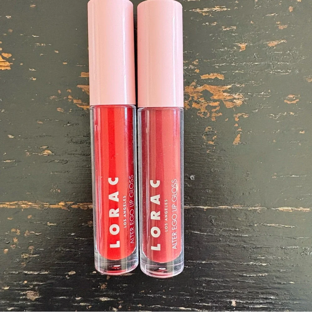 Lorac Alter Ego Lip Gloss Full-Size 0.13 oz Lot of 2 Athena Prom Queen Brand New